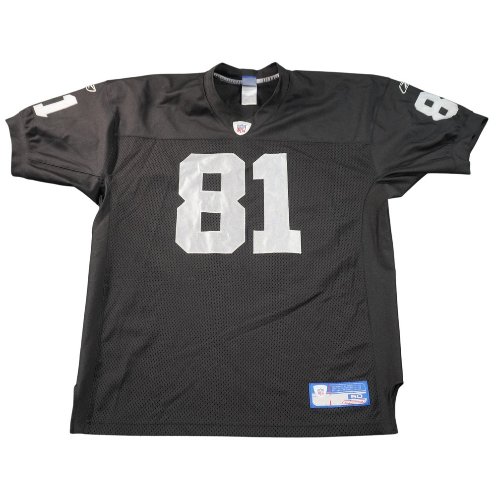 Vintage Reebok Oakland Raiders Tim Brown Jersey Mens 50 Black 81 NFL Equipment